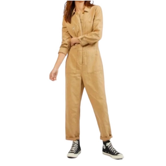 Outerknown Long Sleeve Zip Utility Station Jumpsuit Organic Cotton/Linen NWT - Picture 4 of 11
